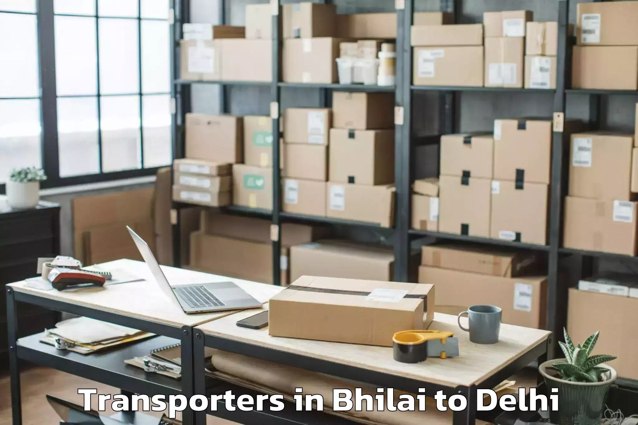 Book Bhilai to V3s East Centre Mall Transporters Online